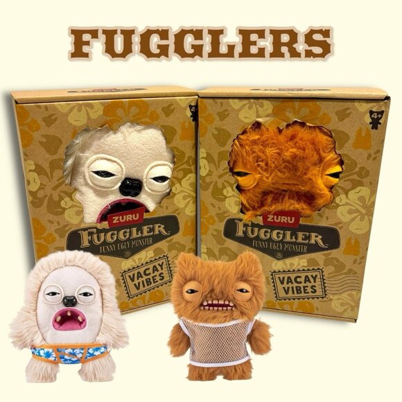 Zuru Fuggler Funny Ugly Monster Vacay Vibes Plushes Cream Hedge Grog Munch Munch - Picture 1 of 8